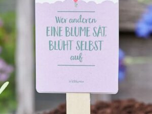 Saatgruß 'Wer anderen eine Blume sät'