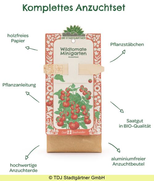 Minigarten Wildtomaten - Anzuchtset (Bio-Saatgut)