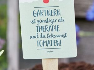 Saatgruß 'Gärtnern ist günstiger als Therapie'