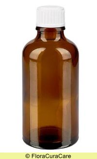 Glasflasche braun mit Schraubdeckel